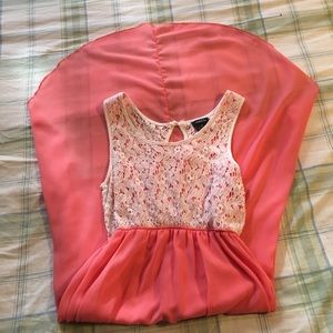 pink high low dress